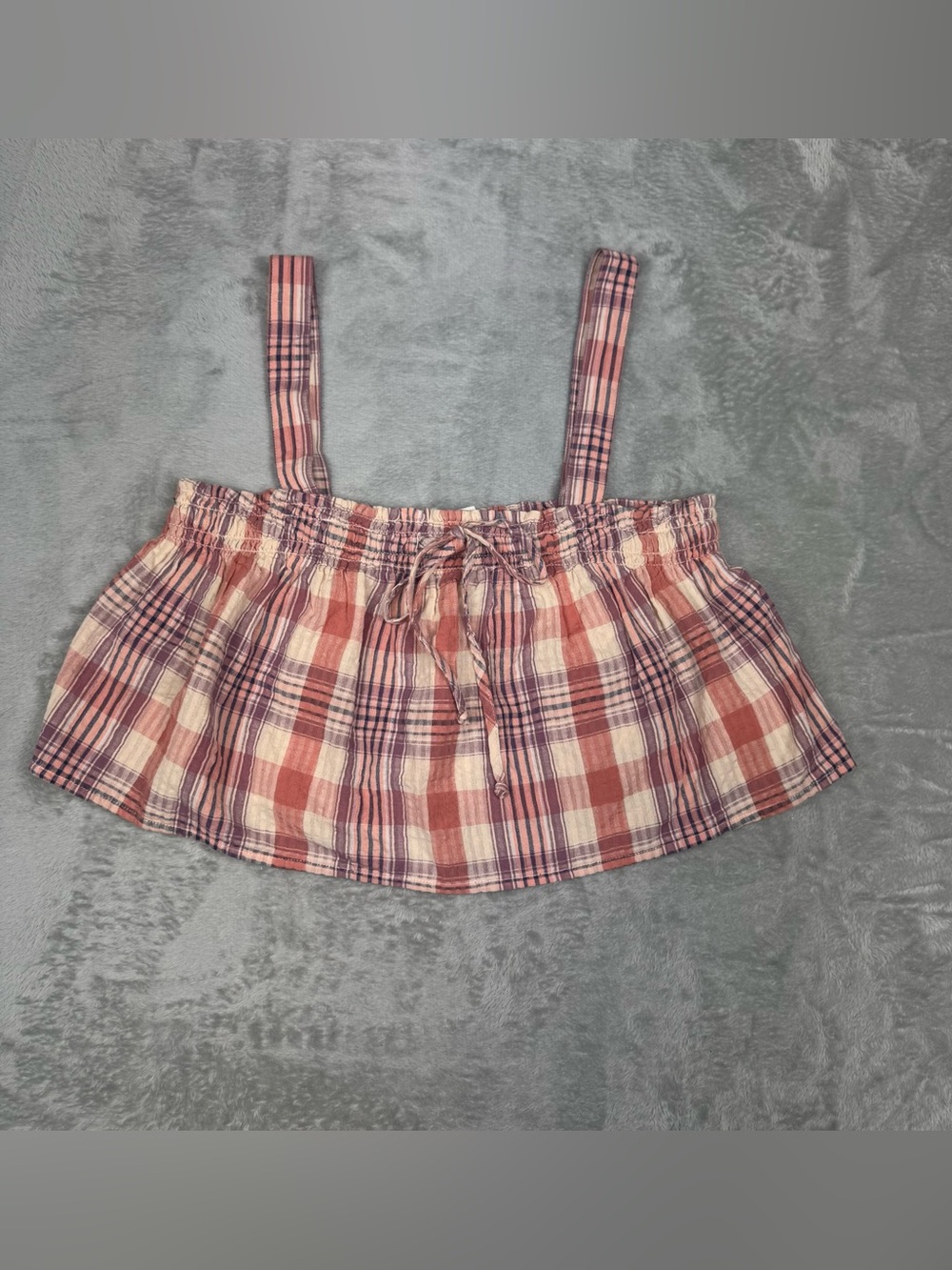 American Eagle plaid lounge top new cropped length